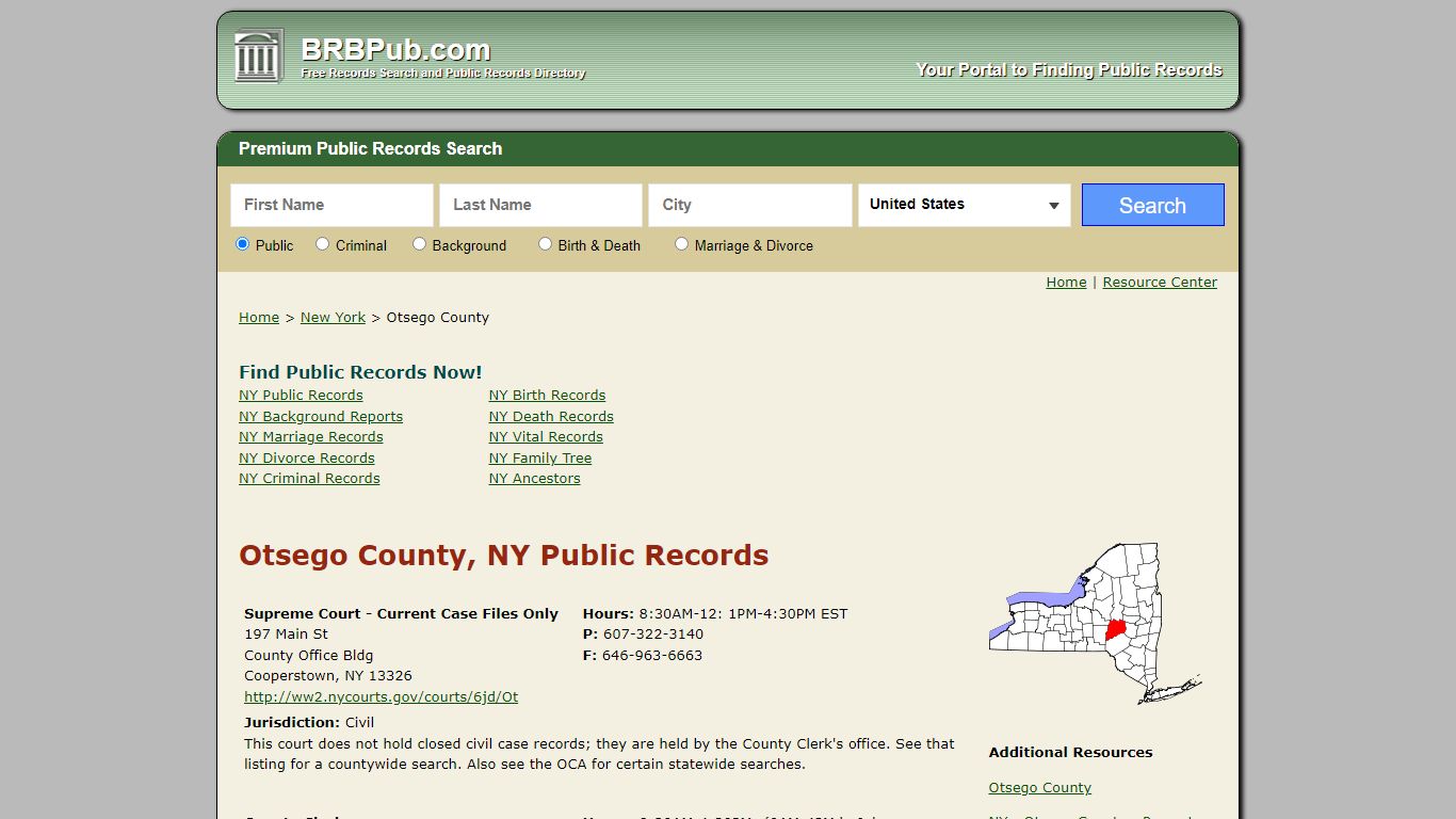 Otsego County Public Records | Search New York Government ...